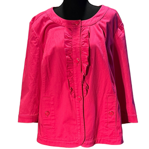 Charter Club Pink Utility Jacket Size 2X